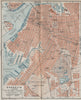 BROOKLYN antique town city plan. New York City. BAEDEKER 1909 old map