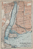 NIAGARA FALLS antique town city plan. New York State. BAEDEKER 1909 old map