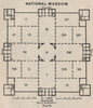 NATIONAL MUSEUM floorplan Washington DC Smithsonian Institution. SMALL 1909 map