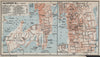 NEWPORT, RHODE ISLAND antique town city plan. BAEDEKER 1909 old map