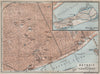DETROIT antique town city plan. Inset Belle Isle. Michigan. BAEDEKER 1909 map