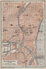 MILWAUKEE antique town city plan. Wisconsin. BAEDEKER 1909 old map