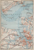 HAMPTON ROADS, Vginia. Norfolk Portsmouth Newport News. BAEDEKER 1909 old map
