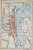 ST AUGUSTINE antique town city plan. Florida. BAEDEKER 1909 old map