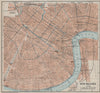 NEW ORLEANS city plan. French Quarter Mid City Treme-Lafitte Louisiana 1909 map