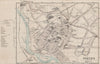 EXETER town/city plan. BARTHOLOMEW 1889 old antique vintage map chart
