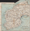 PENWITH PENINSULA. Land's End Penzance St Ives Marazion St Just 1889 old map