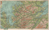 SCOTTISH HIGHLANDS. Ross & Cromarty. Skye. BARTHOLOMEW 1911 old antique map
