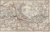 LLANGOLLEN. Dee valley. Ruabon. Eglwyseg. Wales. BARTHOLOMEW 1887 old map