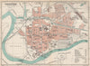 CHESTER town/city plan. Wales. BARTHOLOMEW 1902 old antique map chart