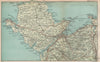 ANGLESEY Beaumaris Holyhead Menais Strait Bangor. BARTHOLOMEW 1902 old map