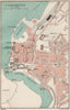 CARNARVON town/city plan. Wales. BARTHOLOMEW 1902 old antique map chart