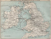 Ferry/shipping routes from England and Scotland to Ireland. BARTHOLOMEW 1887 map