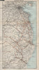 IRELAND EAST COAST. Wicklow Mountains Dublin. BARTHOLOMEW 1887 old antique map