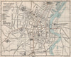 BELFAST town/city plan. Ireland. BARTHOLOMEW 1887 old antique map chart