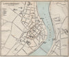 LONDONDERRY town/city plan. Ireland. BARTHOLOMEW 1887 old antique map chart