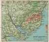 MOURNE MOUNTAINS. Carlingford Lough. Newry. Ireland. BARTHOLOMEW 1902 old map