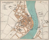 LONDONDERRY town/city plan. Ireland. BARTHOLOMEW 1902 old antique map chart