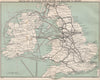 Ferry/shipping routes from England and Scotland to Ireland. BARTHOLOMEW 1901 map