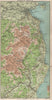 IRELAND EAST COAST. Wicklow Mountains Dublin. BARTHOLOMEW 1901 old antique map