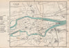 CORK town/city plan. Ireland. BARTHOLOMEW 1901 old antique map chart
