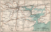 CORK & QUEENSTOWN environs. Cobh. Cork Harbour. BARTHOLOMEW 1901 old map