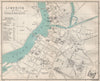 LIMERICK town/city plan. Ireland. BARTHOLOMEW 1901 old antique map chart