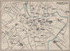NORWICH town/city plan. BARTHOLOMEW 1883 old antique vintage map chart