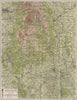 DERBYSHIRE. County map. Relief. PEAK DISTRICT. BARTHOLOMEW 1903 old