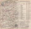 ENGLAND CYCLE ROUTES. London Manchester Birmingham Leeds Hull 1903 old map