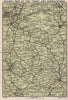 PEAK DISTRICT. Peak & approaches railway map Derby Sheffield Manchester 1903