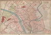 YORK town/city plan. Yorkshire. BARTHOLOMEW 1893 old antique map chart