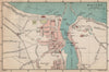 WHITBY town/city plan. Yorkshire. BARTHOLOMEW 1893 old antique map chart