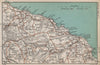 NORTH YORK MOORS. Cleveland Hills. Whitby Robin Hood's Bay Staithes 1893 map