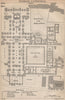 DURHAM CATHEDRAL ground plan. BARTHOLOMEW 1893 old antique print picture