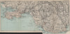 GLAMORGANSHIRE COAST & VALLEYS. Gower Swansea Neath Cardiff Bridgend 1886 map