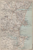TORBAY River Dart Torquay Paignton Dartmouth Teignmouth Brixham 1892 old map