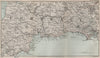 SOUTH CORNWALL COAST Looe Fowey Polperro Roseland Plymouth St Austell 1892 map