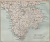 THE LIZARD PENINSULA. Cornwall. Helston Mullion Helford River 1892 old map