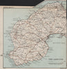PENWITH PENINSULA. Land's End Penzance St Ives Marazion St Just 1892 old map