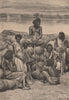 Bishari gum-dealers at Korosko. Sudan 1885 old antique vintage print picture