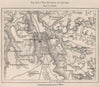 The environs of Langres. Haute-Marne 1885 old antique vintage map plan chart