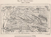 Trajan's Canal. Egypt 1885 old antique vintage map plan chart