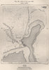 Suez in the year 1800. Egypt 1885 old antique vintage map plan chart