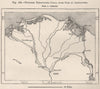 Proposed Freshwater Canal from Suez to Alexandria. Egypt 1885 old antique map