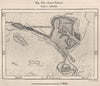 Lake Timsah. Egypt 1885 old antique vintage map plan chart