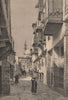 A street in the old town, Cairo. Egypt 1885 antique vintage print picture