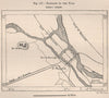 Barrage of the Nile. Egypt 1885 old antique vintage map plan chart