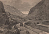 Pass of Llanberis. Wales 1885 old antique vintage print picture