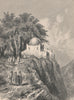 Zawya of Mazuna, in the Algerian Dahra 1885 old antique vintage print picture